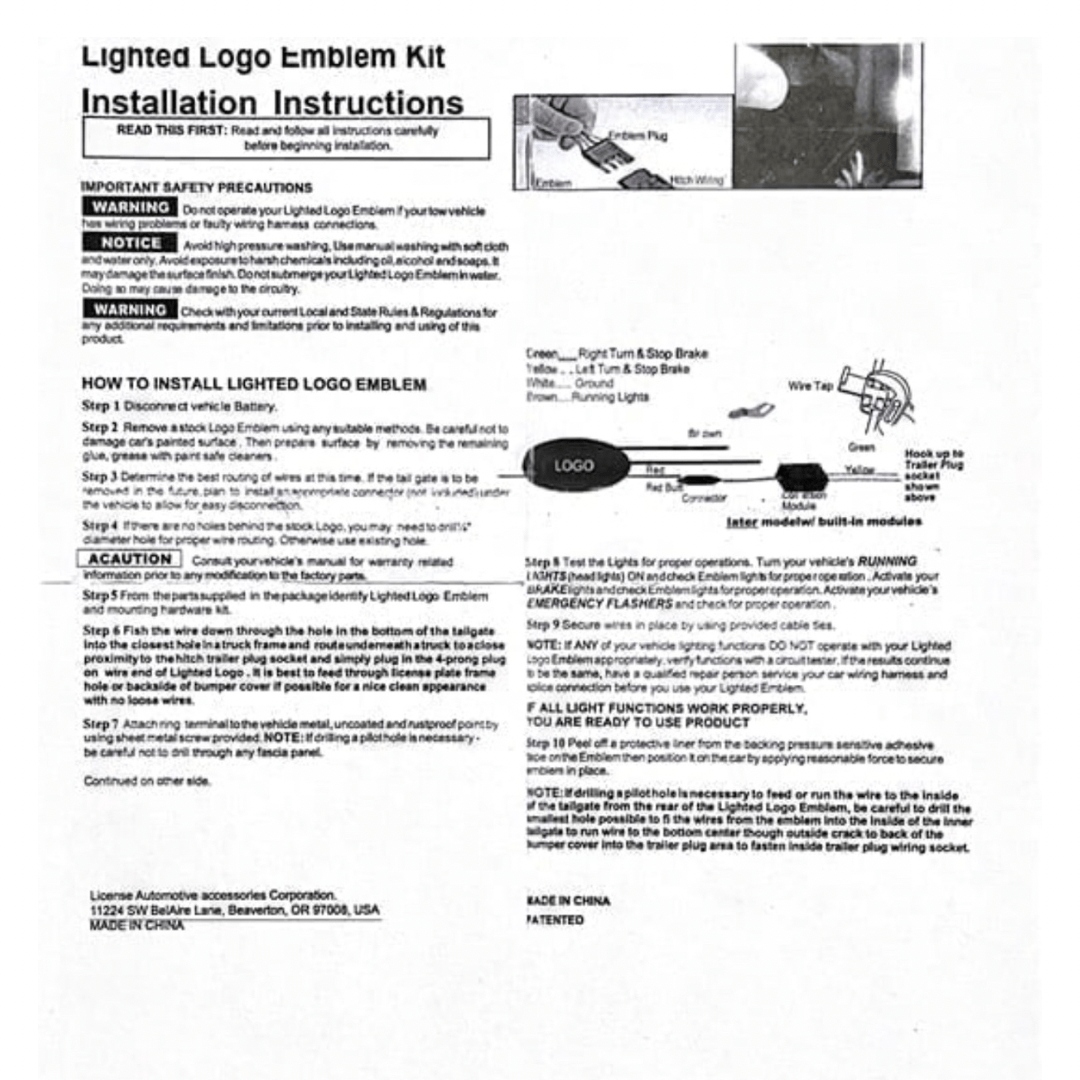 2014 - 2018 Chevrolet Silverado Red LED Illuminated Tailgate Bowtie Emblem, Black - GM Official LicensedLED Illuminated Emblems