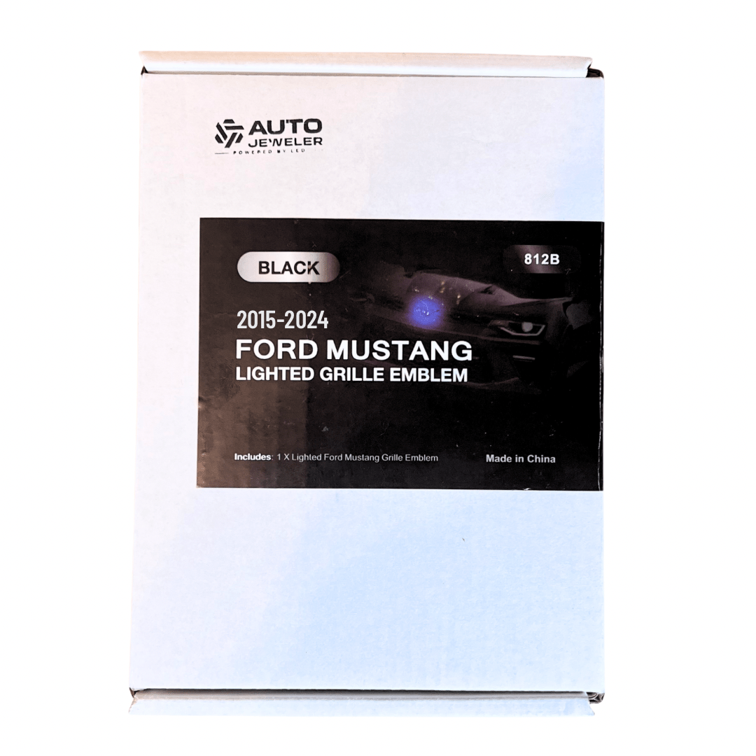2015 - 2024 Ford Mustang Pony BLUE LED Lighted Grille Emblem – BlackLED Illuminated Emblems
