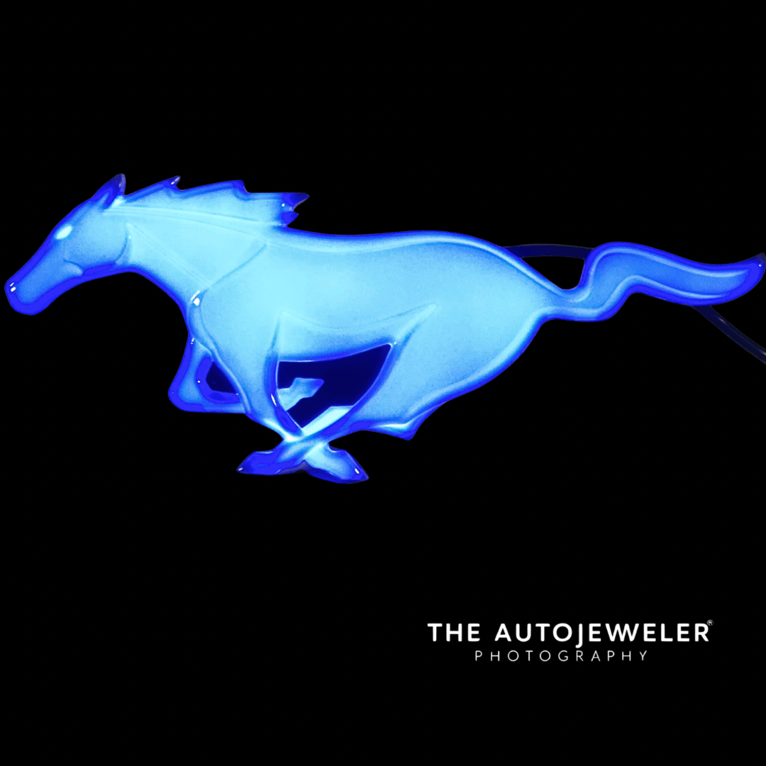 2015 - 2024 Ford Mustang Pony BLUE LED Lighted Grille Emblem – BlackLED Illuminated Emblems