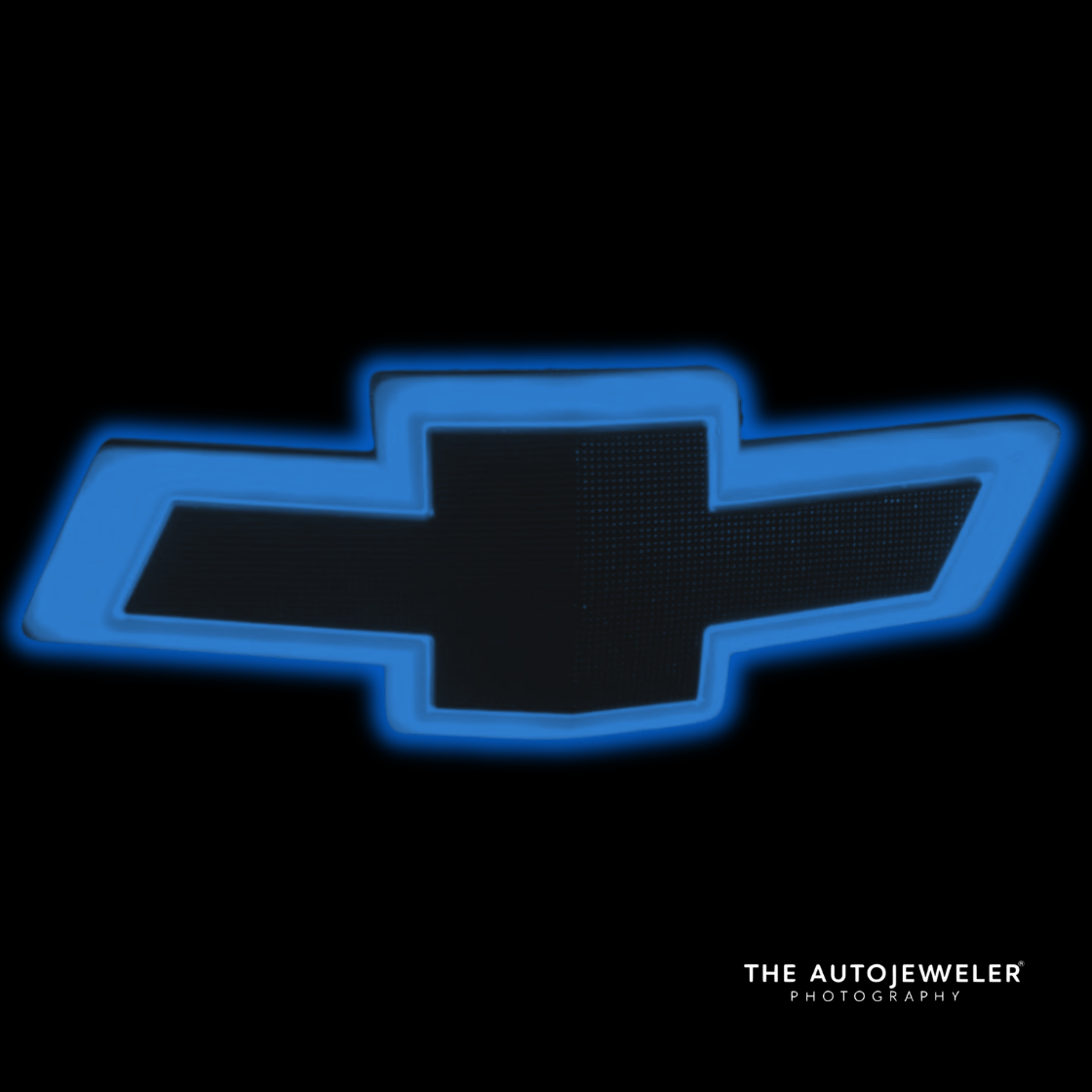 2016 - 2024 Chevrolet Camaro Front Grille Illuminated Bowtie Emblem | Black - Blue LEDsLED Illuminated Emblems