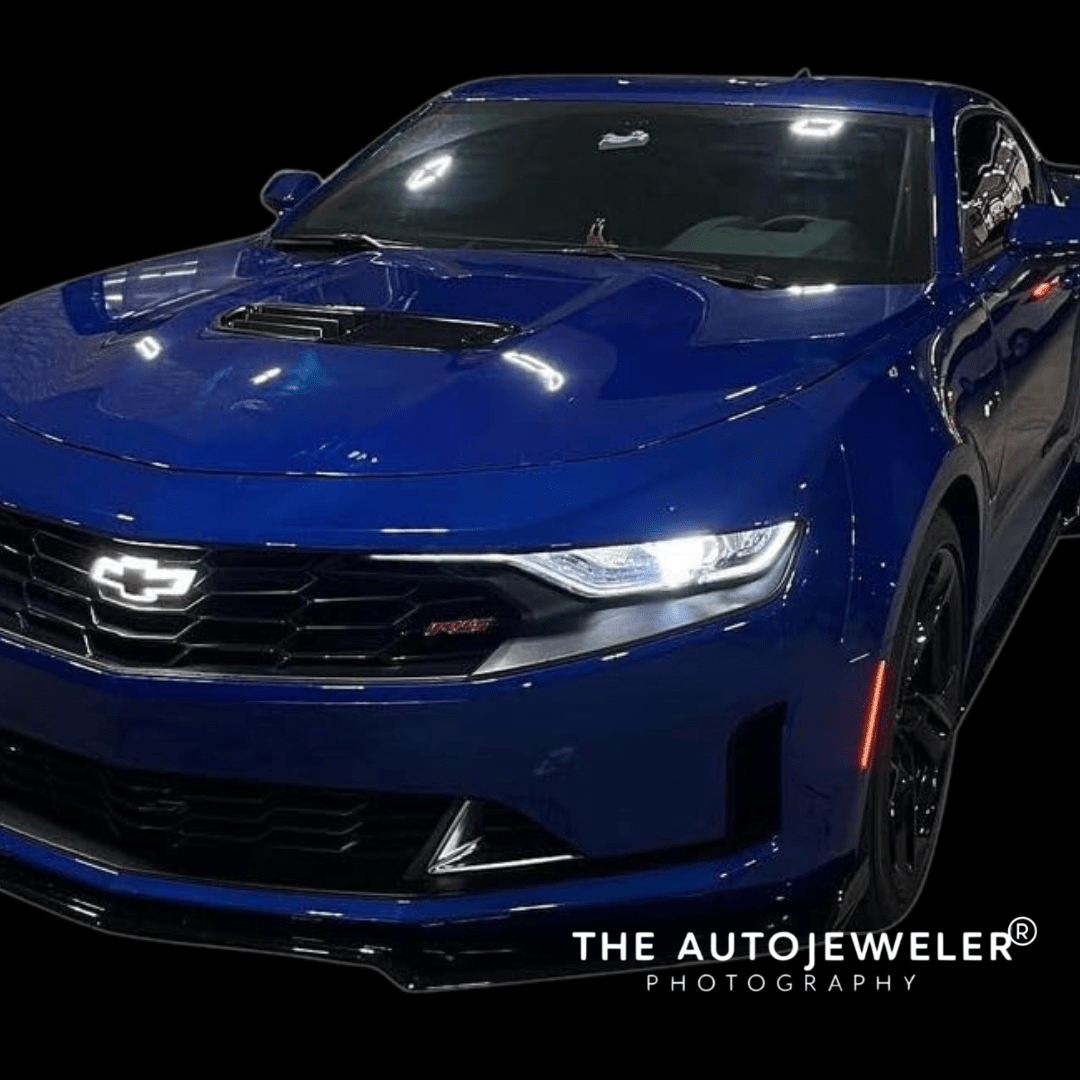 2016 - 2024 Chevrolet Camaro LED Illuminated Bowtie Grille Emblem – Chrome & Black, White LED, OEM - Style FitmentLED Illuminated Emblems