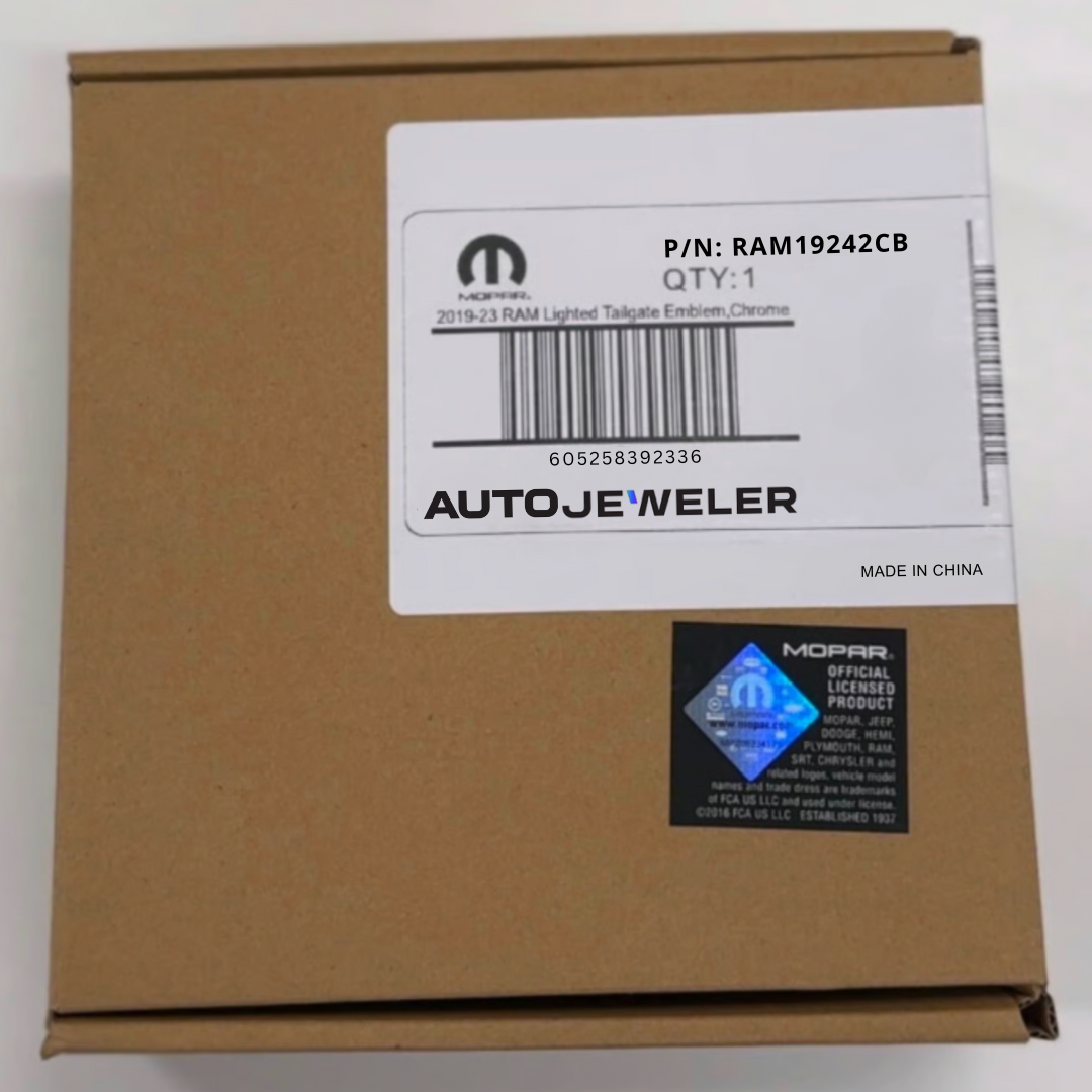 2019–2024 RAM Lighted Chrome/Black LED Tailgate Emblem — Officially Licensed by Mopar