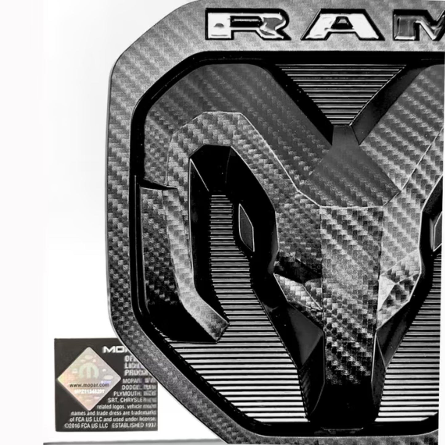 2019-2026 RAM Tailgate Emblem, Carbon Decal - MOPAR Official Licensed Product