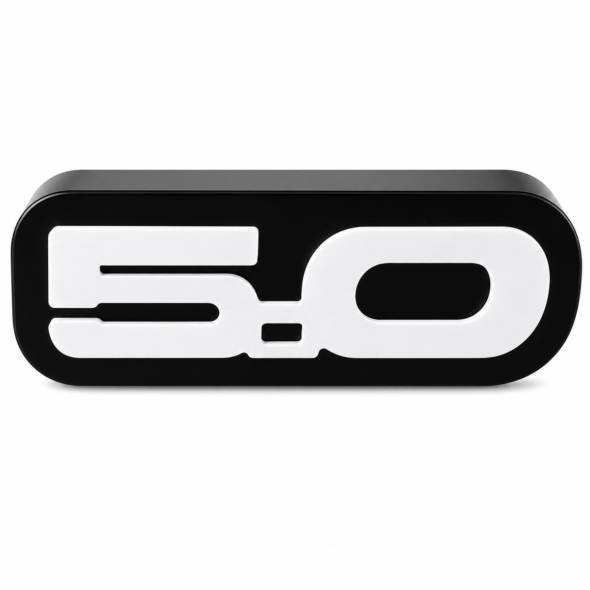 5.0 Mustang LED emblem white illuminated grille badge black housing aftermarket replacement