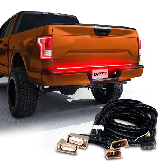 AutoJeweler RedLine 60” Triple-Row LED Tailgate Light Bar Bundle – Ford F-150 (2015–2018) – Plug & Play Harness