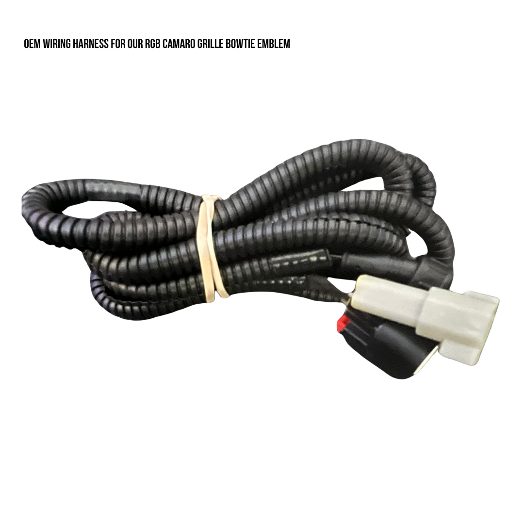 replacement wiring harness for camaro rgb led grille bowtie emblem