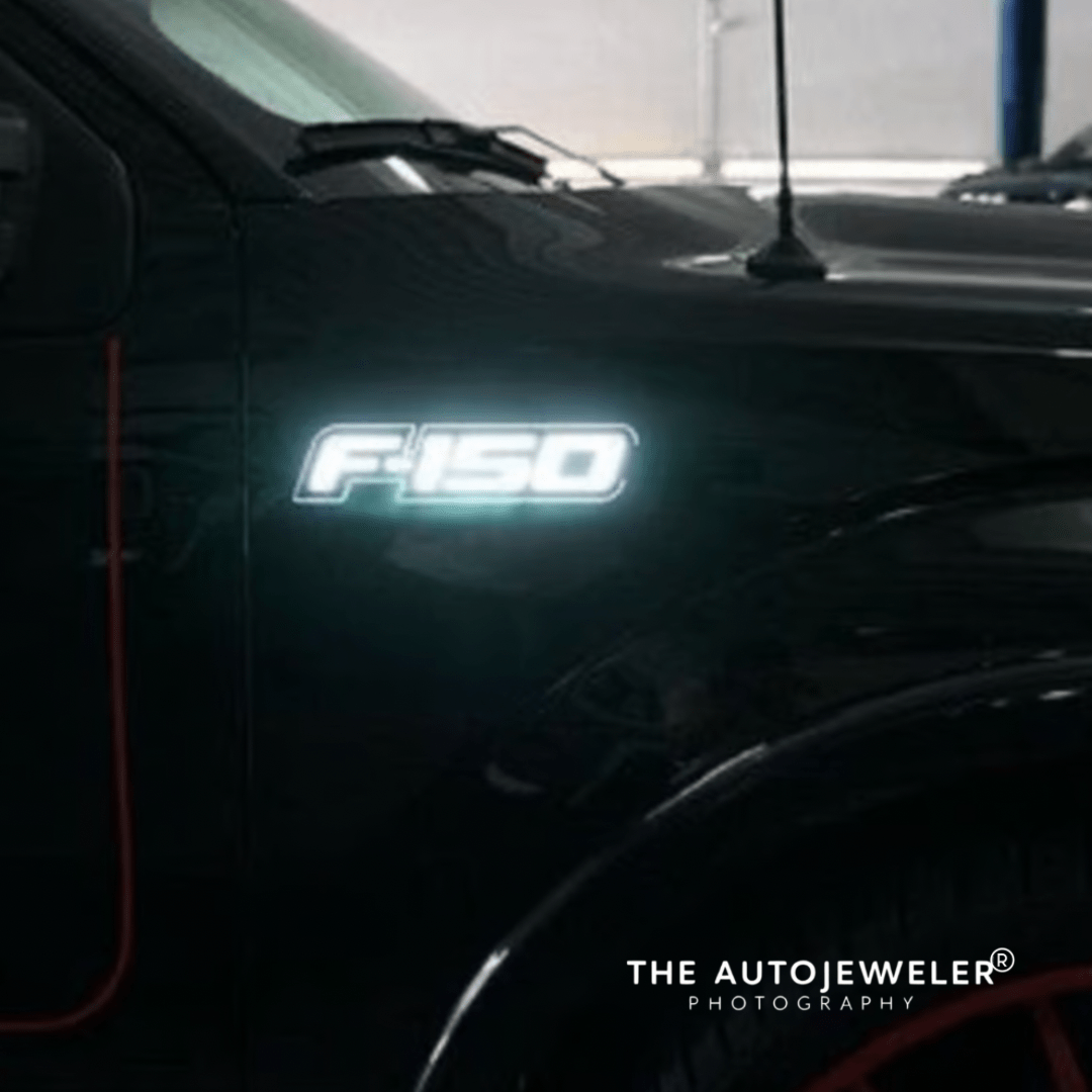 Ford F - 150 LED Fender Emblems (2009–2014) – Chrome Finish, White Illumination | 2 Pc KitLED Fender Emblems