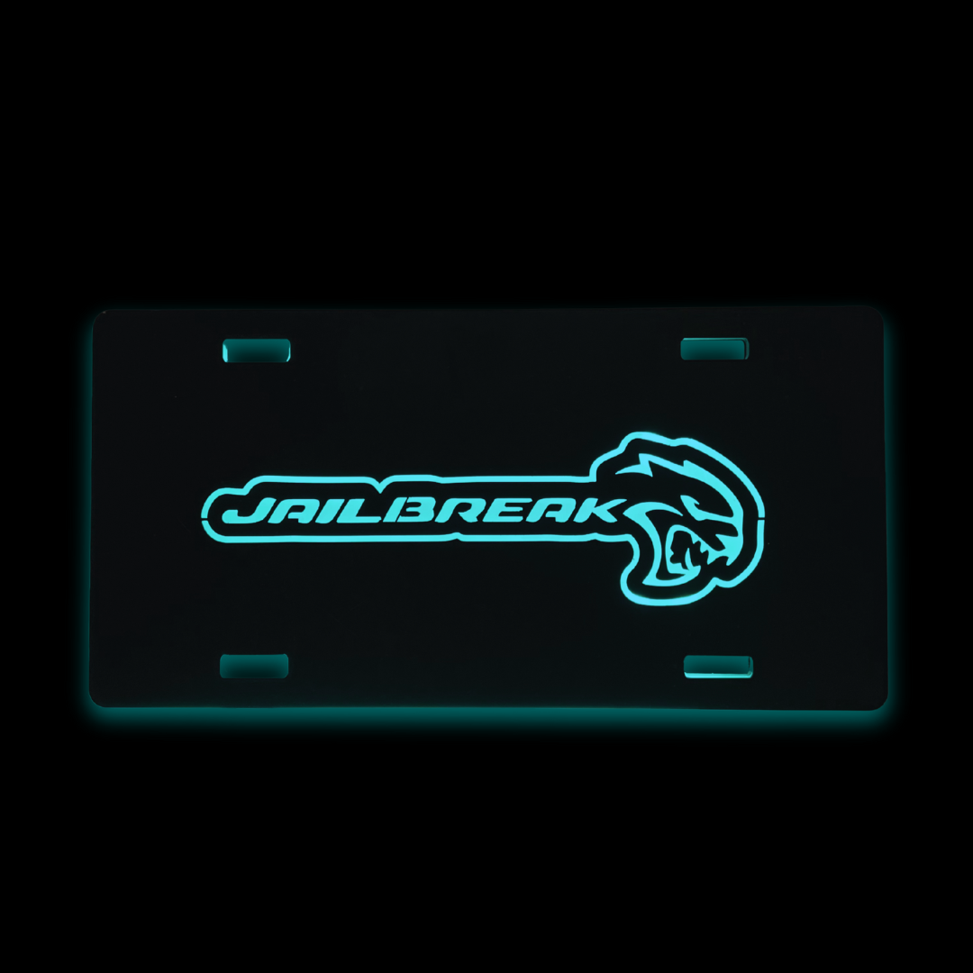 RGB Flow Series “Jailbreak” LED Illuminated License Plate – 6x12 Acrylic, Multi-Color, App Controlled