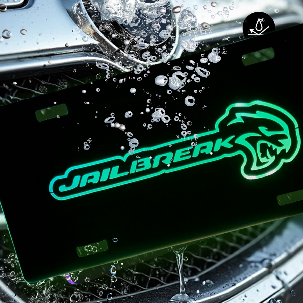 RGB Flow Series “Jailbreak” LED Illuminated License Plate – 6x12 Acrylic, Multi-Color, App Controlled