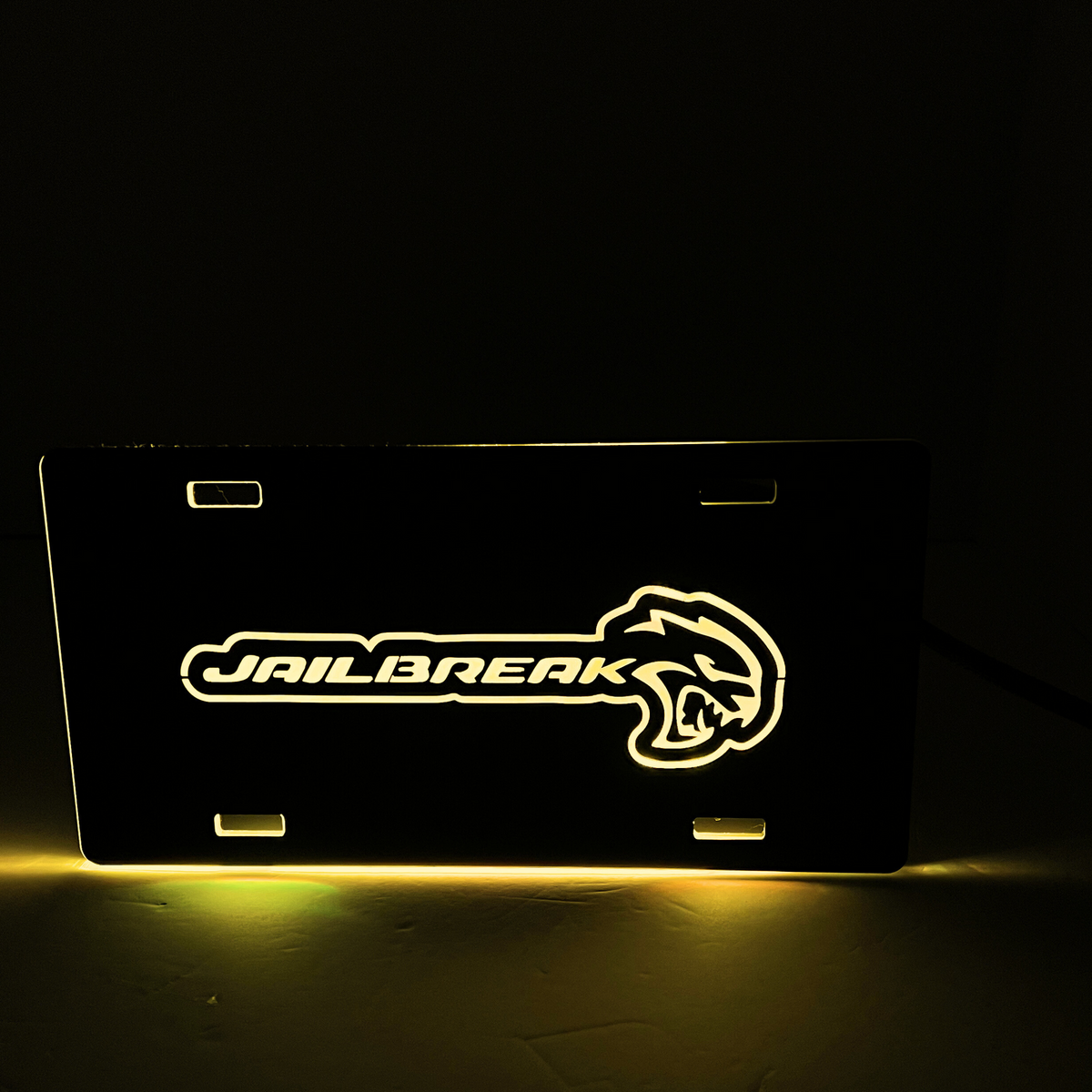 RGB Flow Series “Jailbreak” LED Illuminated License Plate – 6x12 Acrylic, Multi-Color, App Controlled