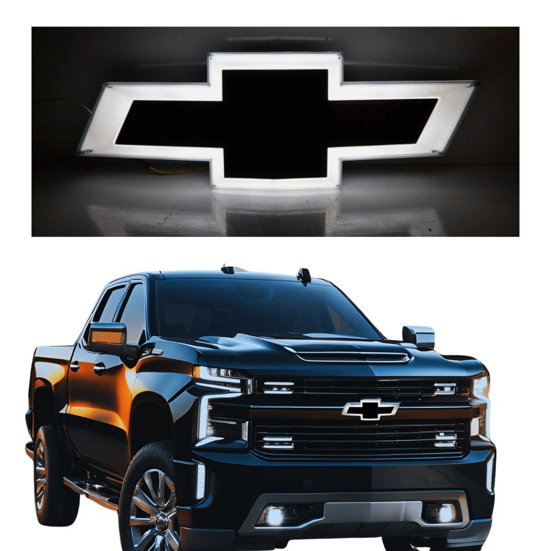 Led Lighted Chevy Silverado Grille Emblem Black 2014 - 15, 1500/2016 - 19 2500/3500LED Illuminated Emblems