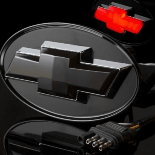 Officially Licensed Chevy LED Hitch Cover – Black | Red Lighted Receiver CoverLED Lighted Hitch Cover