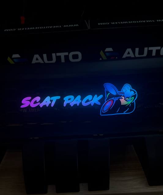 AutoJeweler Scat Pack V2 RGB Flow Series Emblem Product Showcase Video featuring different modes and colors.