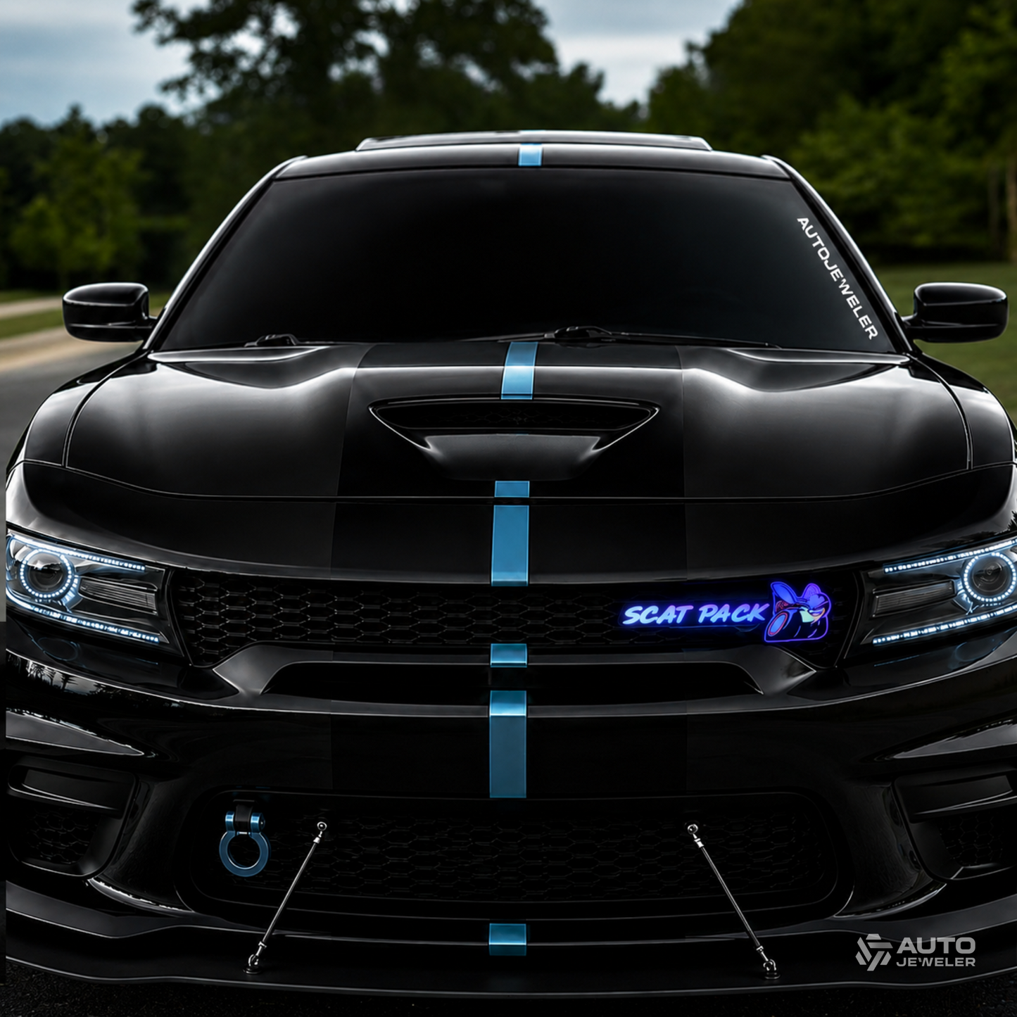 Scat Pack V2 Flow Series RGB LED Grille Emblem – 2-in-1 Hybrid Control