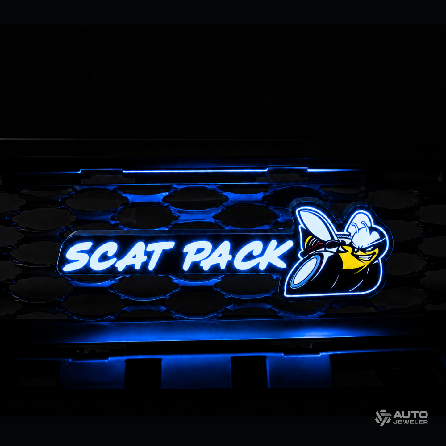 Scat Pack V2 Flow Series RGB LED Grille Emblem – 2-in-1 Hybrid Control