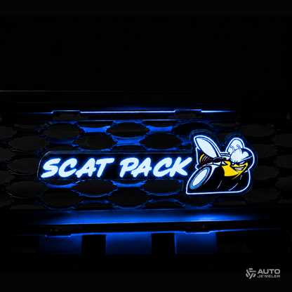 Scat Pack V2 Flow Series RGB LED Grille Emblem – 2-in-1 Hybrid Control