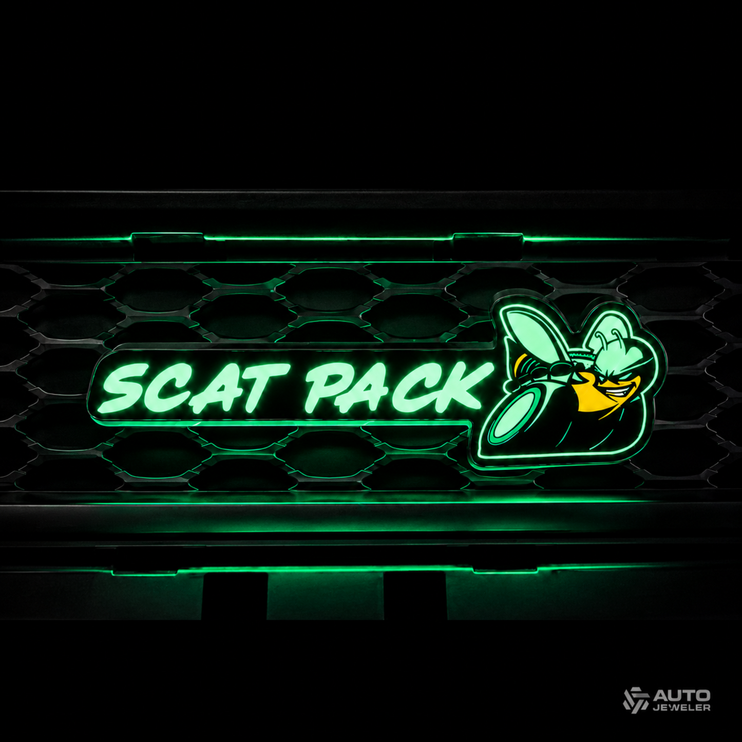 Scat Pack V2 Flow Series RGB LED Grille Emblem – 2-in-1 Hybrid Control