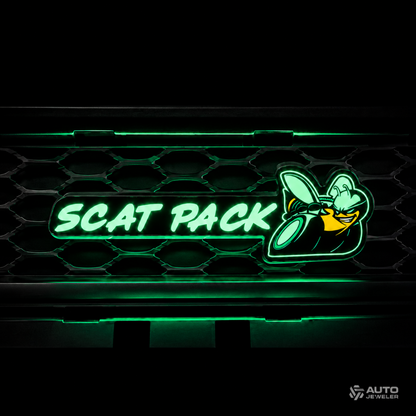Scat Pack V2 Flow Series RGB LED Grille Emblem – 2-in-1 Hybrid Control