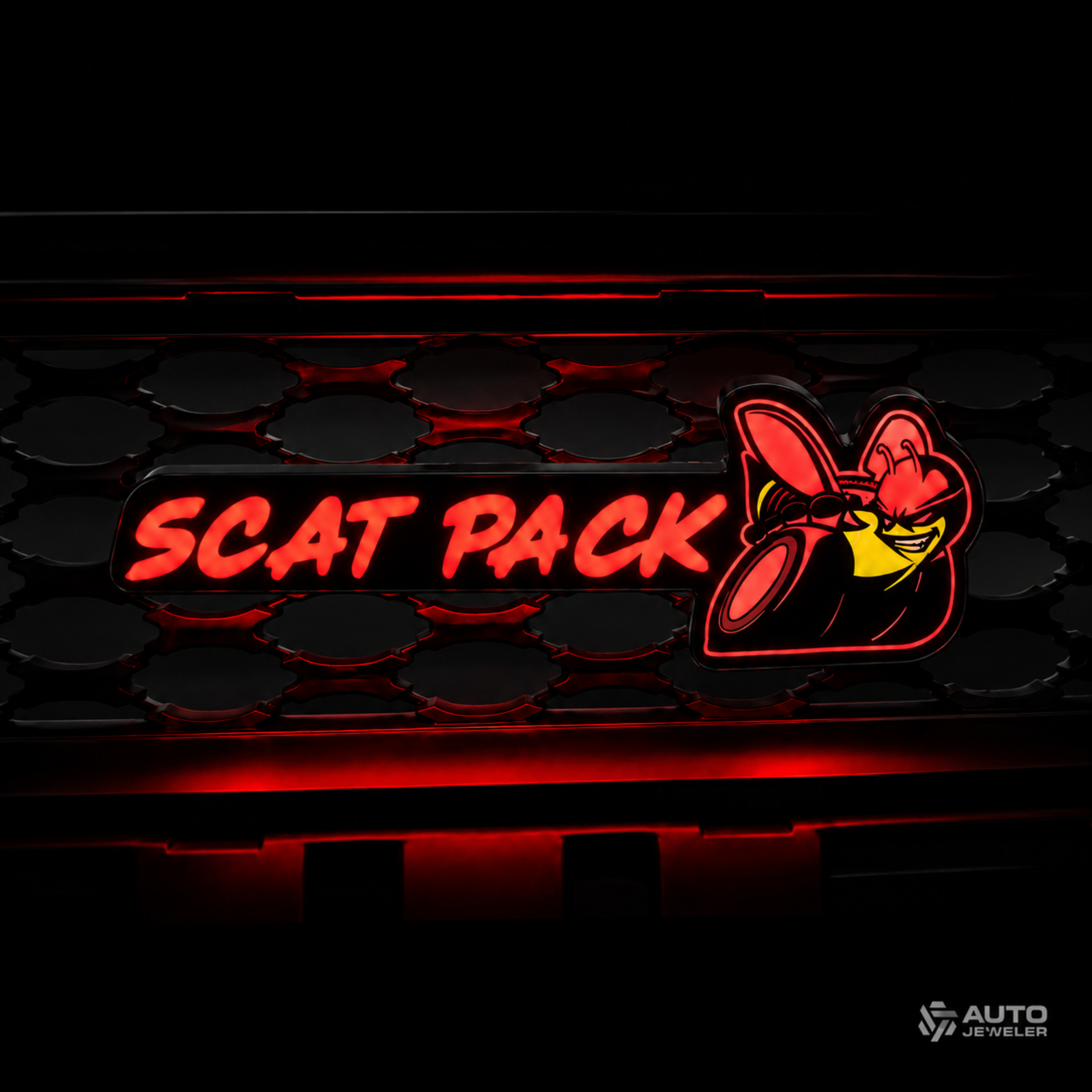 Scat Pack V2 Flow Series RGB LED Grille Emblem – 2-in-1 Hybrid Control