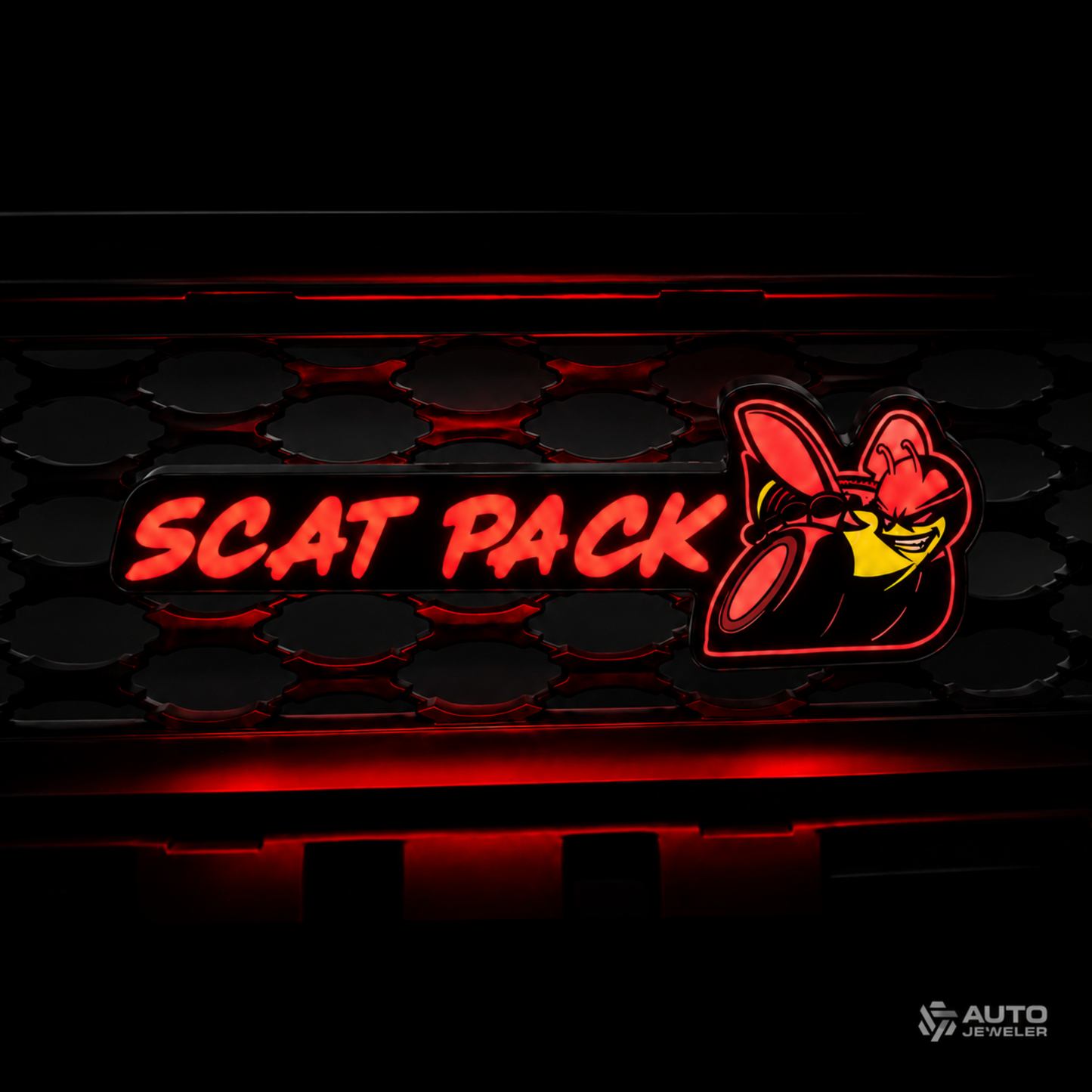 Scat Pack V2 Flow Series RGB LED Grille Emblem – 2-in-1 Hybrid Control