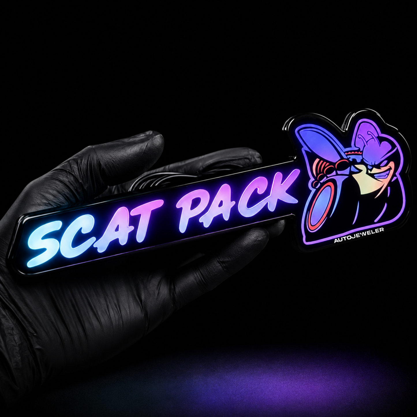 Scat Pack V2 Flow Series RGB LED Grille Emblem – 2-in-1 Hybrid Control