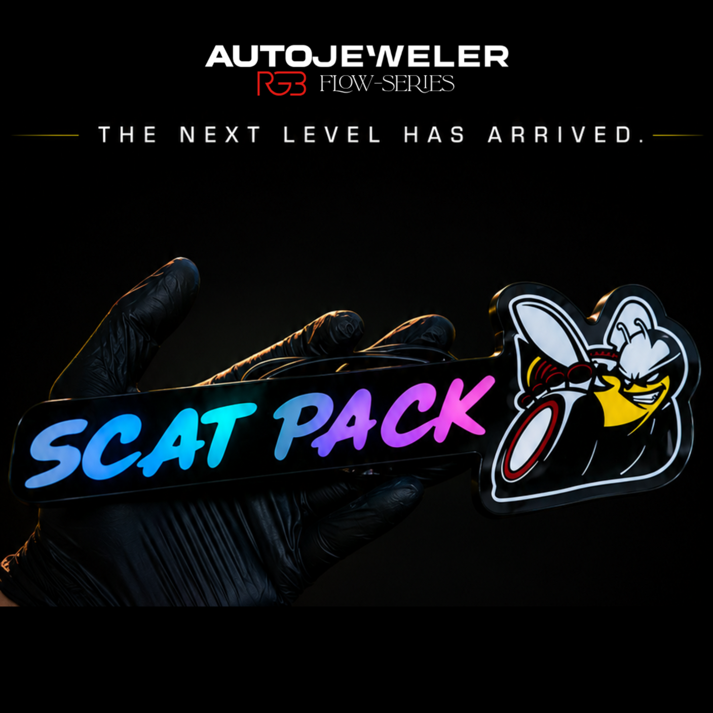 Scat Pack V2 Flow Series RGB LED Grille Emblem – 2-in-1 Hybrid Control