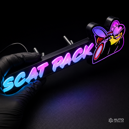 Scat Pack V2 Flow Series RGB LED Grille Emblem – 2-in-1 Hybrid Control