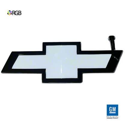 2014–2019 Chevy Silverado White & Black RGB LED Bowtie Grille Emblem – GM Official Licensed Product.
