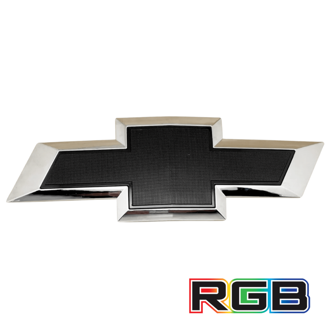 2014 - 2019 Chevy Silverado RGB LED illuminated Grille Emblem – Chrome/Black BowtieLED Illuminated Emblems