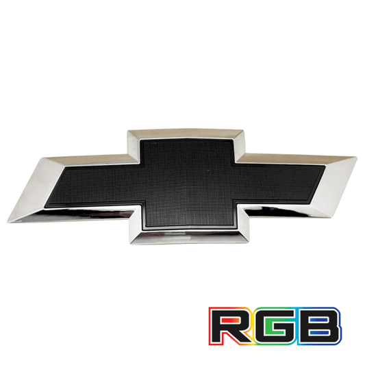 2014 - 2019 Chevy Silverado RGB LED illuminated Grille Emblem – Chrome/Black BowtieLED Illuminated Emblems