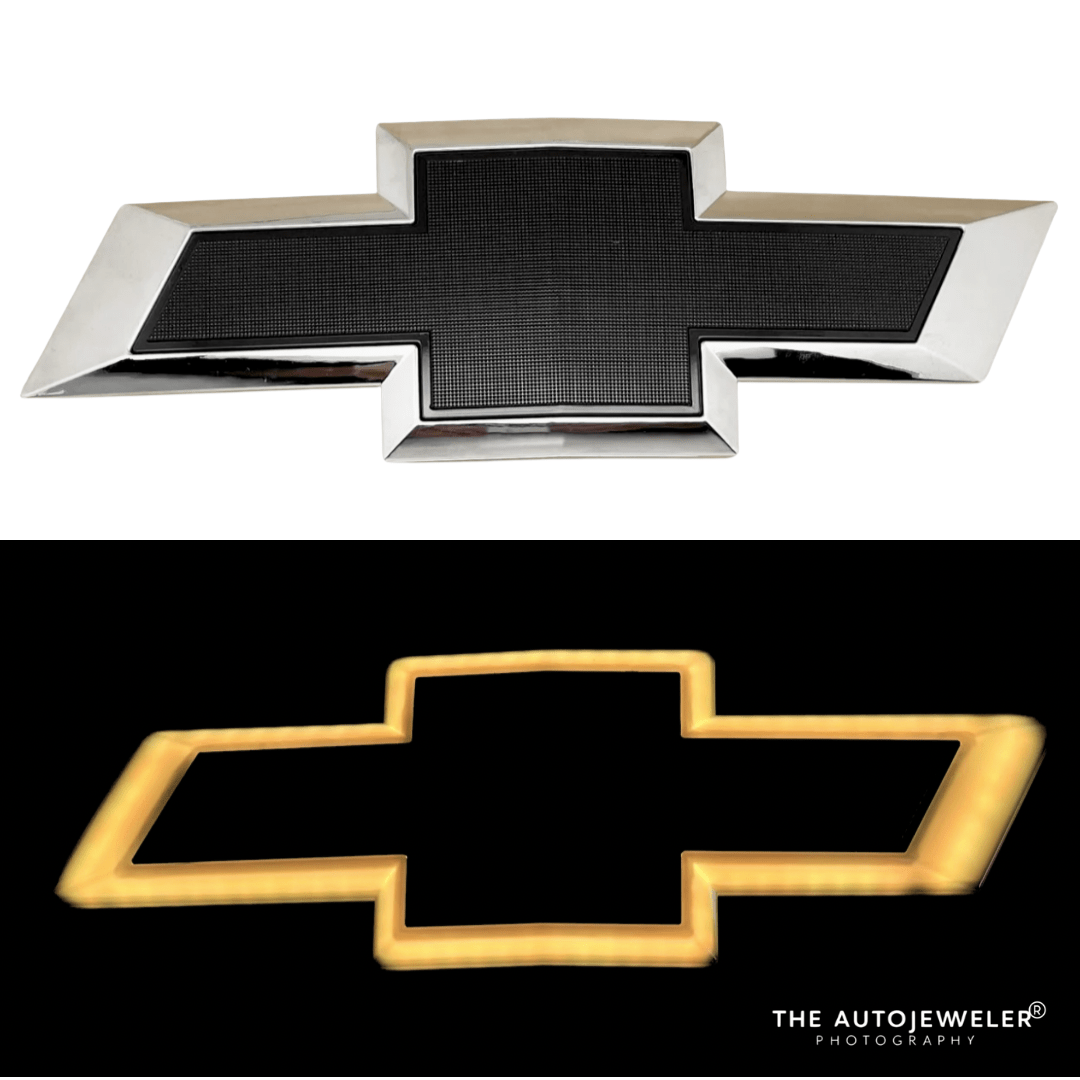 2014 - 2019 Chevy Silverado RGB LED illuminated Grille Emblem – Chrome/Black BowtieLED Illuminated Emblems