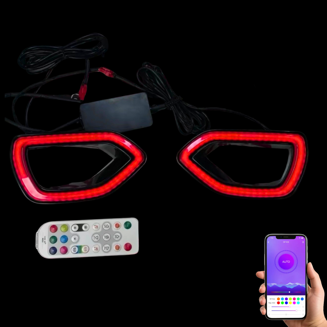 2015–2023 Dodge Charger Snorkel Grille LED Lights – RGB Flow Series Diffused Halo Kit (Bluetooth + Remote)