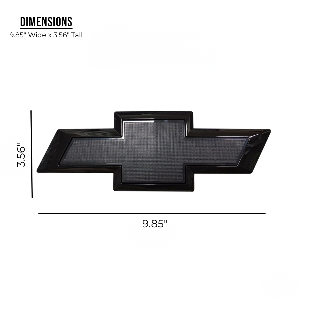 Dimensions of the RGB grille emblem showing width and height