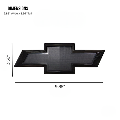 Dimensions of the RGB grille emblem showing width and height