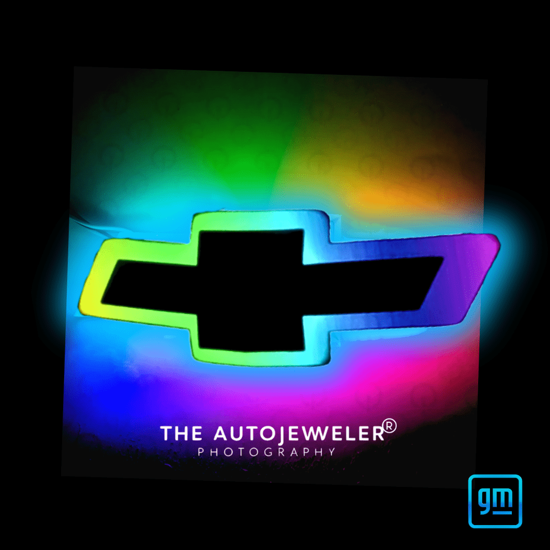 2016 - 2024 Chevrolet Camaro RGB LED Grille Emblem – Black | Bluetooth & Remote ControlledLED Illuminated Emblems