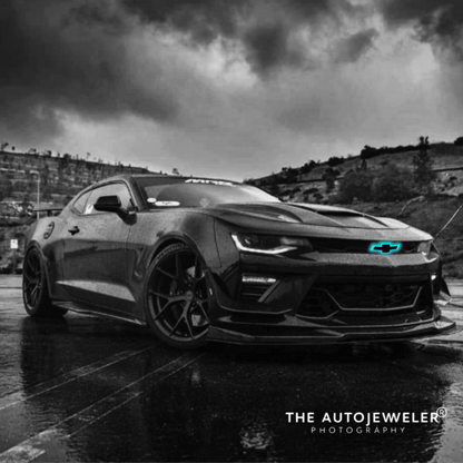 2016 - 2024 Chevrolet Camaro RGB LED Grille Emblem – Black | Bluetooth & Remote ControlledLED Illuminated Emblems