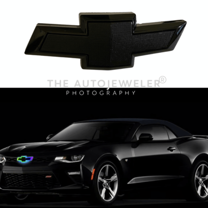 2016 - 2024 Chevrolet Camaro RGB LED Grille Emblem – Black | Bluetooth & Remote ControlledLED Illuminated Emblems