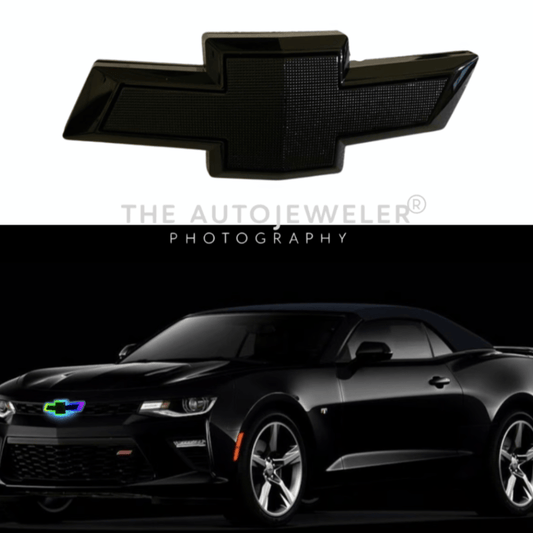 2016 - 2024 Chevrolet Camaro RGB LED Grille Emblem – Black | Bluetooth & Remote ControlledLED Illuminated Emblems