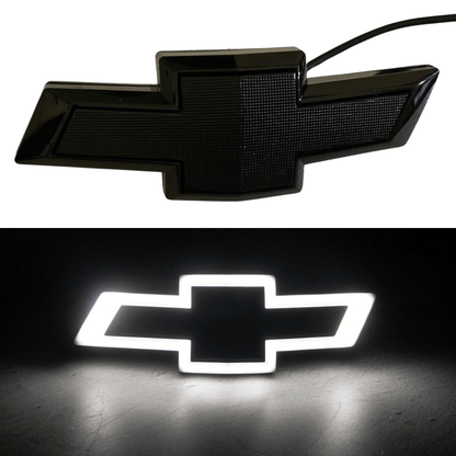 2016 - 2024 Chevy Camaro Grille Illuminated Bowtie Emblem | Black - White LEDs Front LogoLED Illuminated Emblems