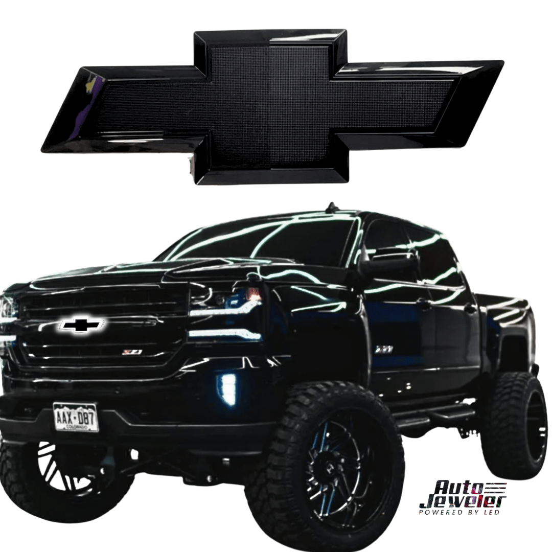 2016–2018 Chevrolet Silverado 1500 LED Grille Emblem – BlackLED Illuminated Emblems