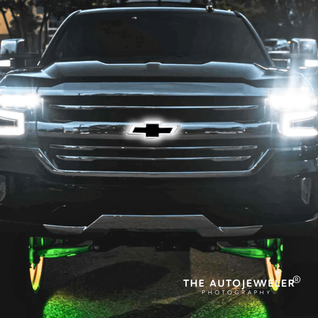 2016–2018 Chevrolet Silverado 1500 LED Grille Emblem – BlackLED Illuminated Emblems