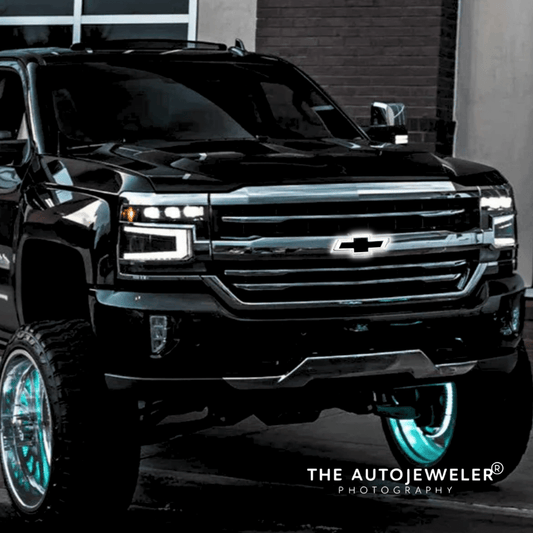 2016–2018 Chevrolet Silverado 1500 LED Grille Emblem – BlackLED Illuminated Emblems