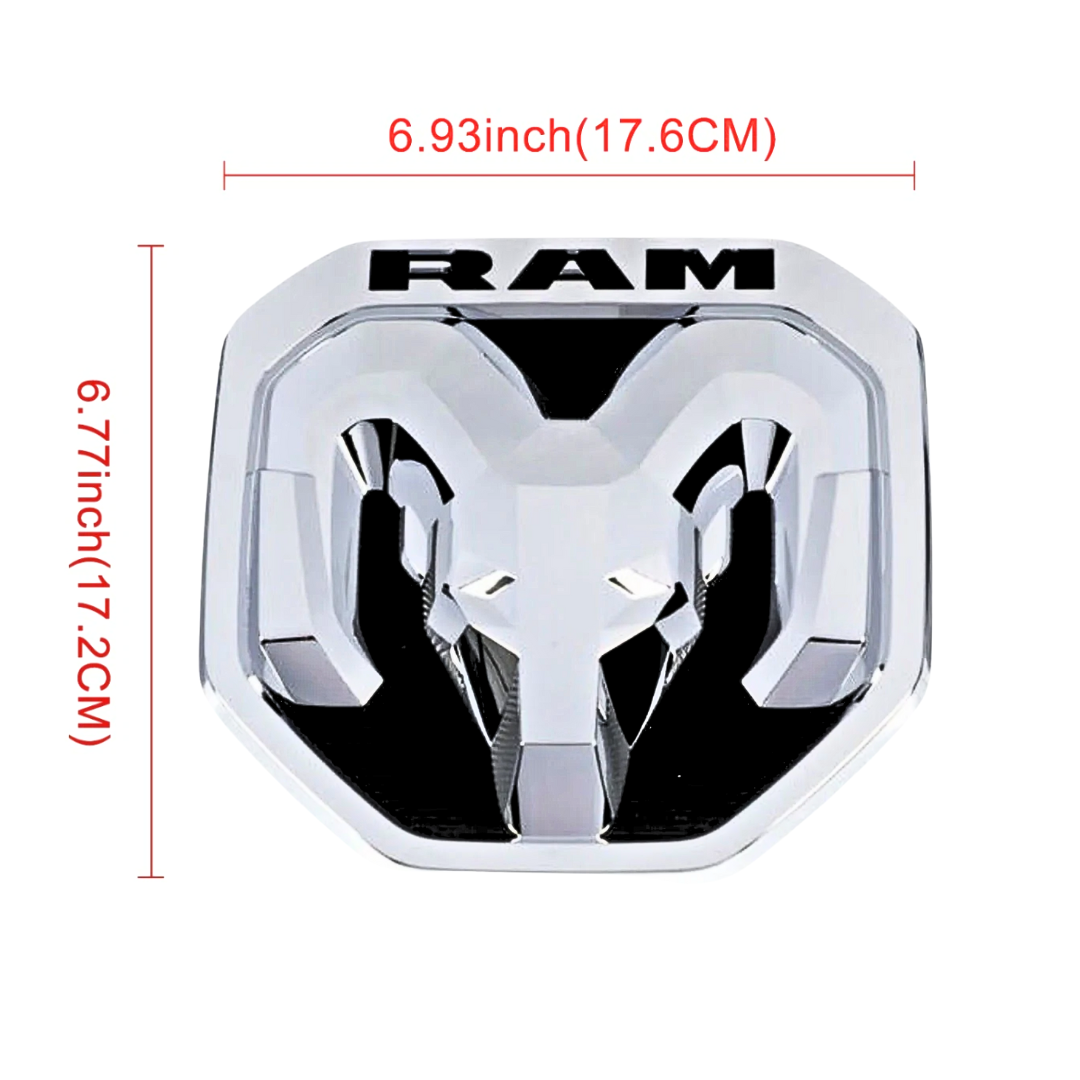 2019–2024 RAM Lighted Chrome/Black LED Tailgate Emblem — Officially Licensed by Mopar