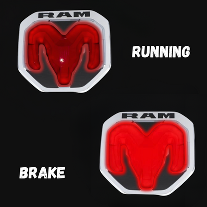 2019–2024 RAM Lighted Chrome/Black LED Tailgate Emblem — Officially Licensed by Mopar