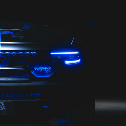 RAM TRX Multicolor LED Grille Badge – T-Rex Style Logo (Flow Series)