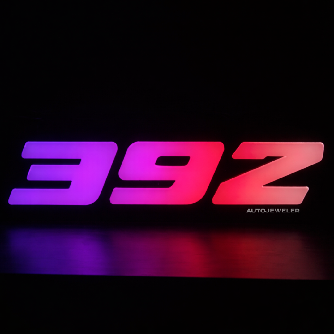 392 LED grille emblem side angle premium build quality black housing AutoJeweler