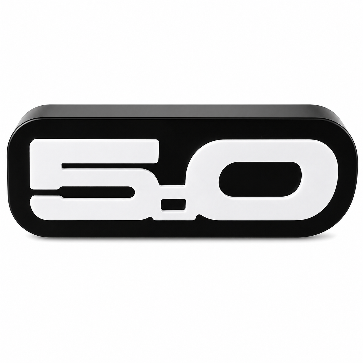 5.0 Mustang LED emblem white illuminated grille badge black housing aftermarket replacement