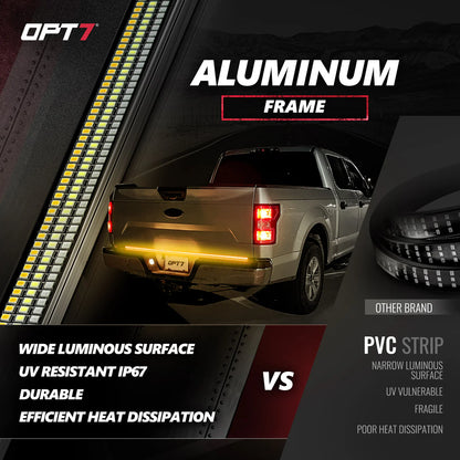 AutoJeweler RedLine 60” Triple-Row LED Tailgate Light Bar Bundle – Ford F-150 (2015–2018) – Plug & Play Harness