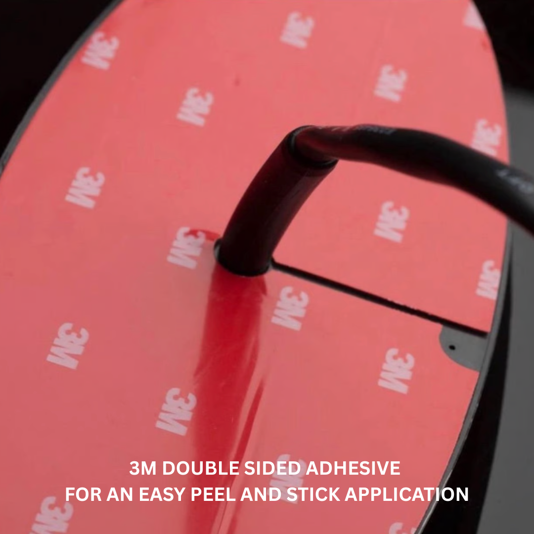 AutoJeweler Ford 7" LED Tailgate Emblem – Black/Chrome, Dual-Intensity Red