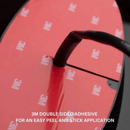 AutoJeweler Ford 7" LED Tailgate Emblem – Black/Chrome, Dual-Intensity Red